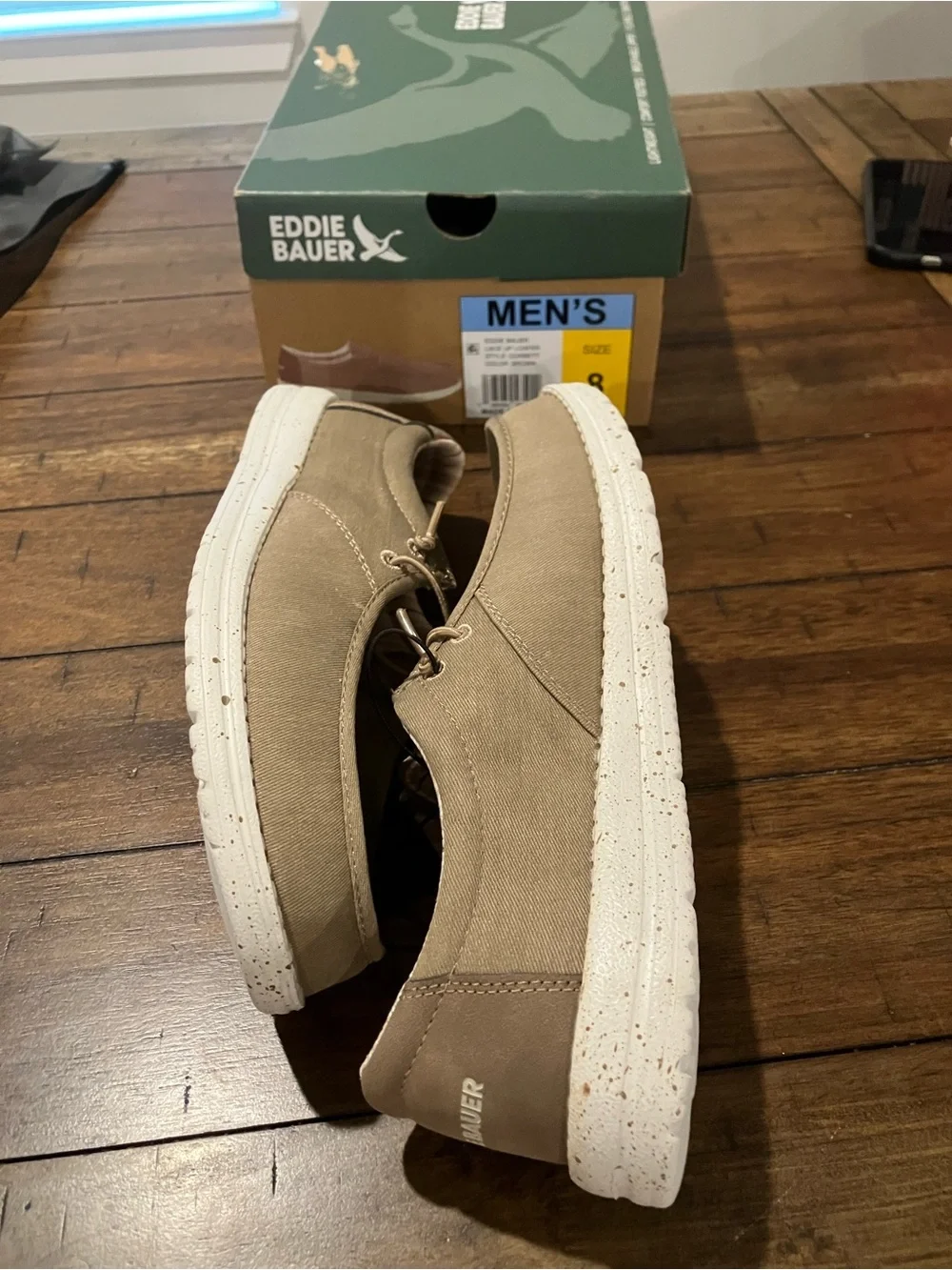 Eddie Bauer Men’s Casual Canvas Slip-On Shoes - Tan Sz 8